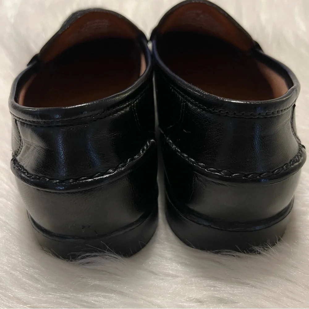 French Shriner Buchanan Black Leather Dress Shoes with Tassels Men’s Size 10.5 M